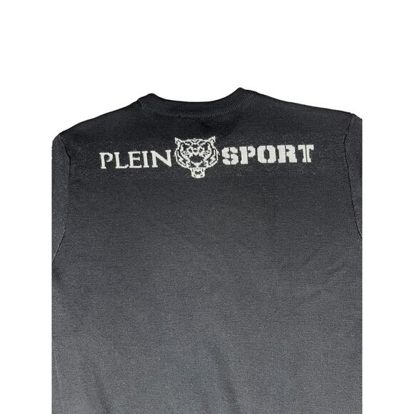 1-81 PLEIN SPORT Men's Sweater Logo Black/White Small - Picture 6 of 11